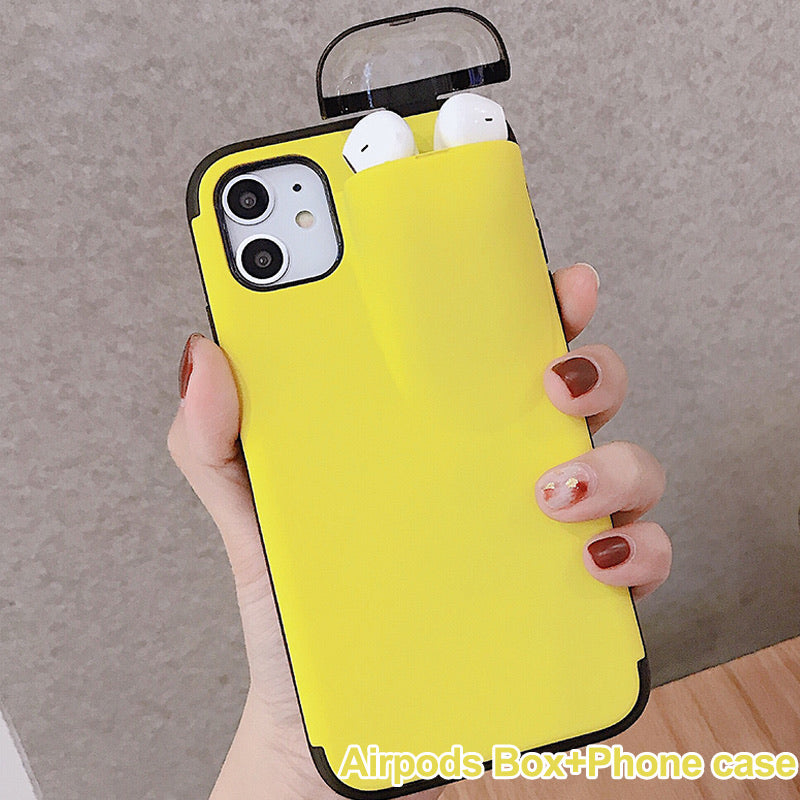 2in1 Silicone IPhone AirPod Case